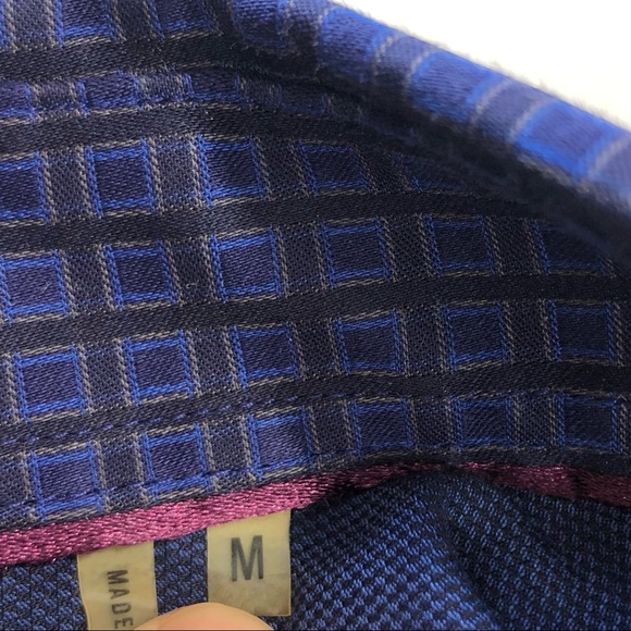 Bugatchi Shaped Fit Button Up Long Sleeve Blue Shirt - Picture 6 of 10